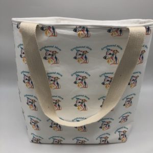 greyhound mom tote bag