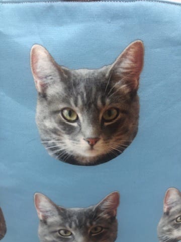 Tabby Cat #3 Blue Tote Bag - Image 3