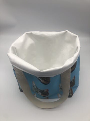 Tabby Cat #3 Blue Tote Bag - Image 2