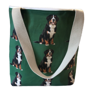 Bernese Dog Green tote