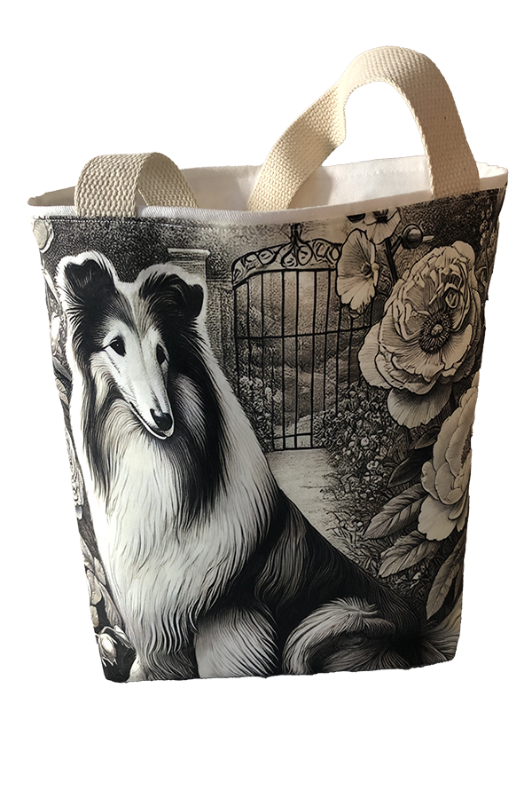 Rough Collie Engraving Garden Tote Bag - Image 4