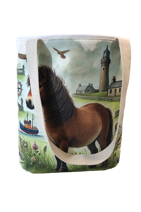 Shetland Pony Brown Heritage Tote Bag - Image 5