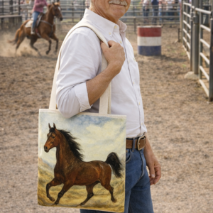 am saddlebred brown gallop tote