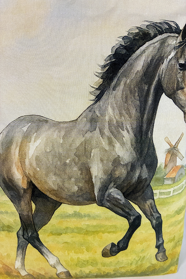 Dutch Warmblood Grey Galloping Tote Bag - Image 2